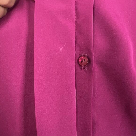 Pendleton Blouse Classic Business Vintage Long Sleeve Size 8 Pink Fuchsia - Picture 11 of 15
